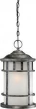 Nuvo 60/5734 - 1-Light 9.5&#34; Hanging Outdoor Fixture in Aged Silver Finish and Frosted Seeded Glass