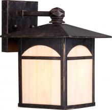 Nuvo 60/5751 - 1-Light 7.75&#34; Wall Mounted Outdoor Fixture in Umber Bronze Finish and Honey Stained Glass