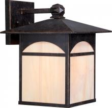 Nuvo 60/5753 - 1-Light 11&#34; Wall Mounted Outdoor Fixture in Umber Bronze Finish and Honey Stained Glass