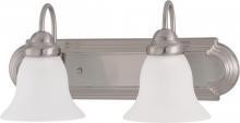 Nuvo 62/1124 - 2 Light - Ballerina LED 18&#34; Vanity Wall Fixture - Brushed Nickel Finish - Frosted Glass - Lamps