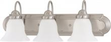 Nuvo 62/1125 - 3 Light - Ballerina LED 24&#34; Vanity Wall Fixture - Brushed Nickel Finish - Frosted Glass - Lamps