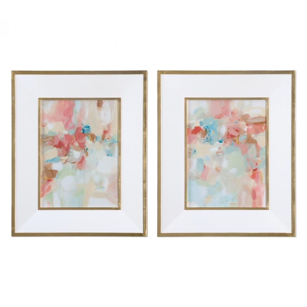 Uttermost A Touch Of Blush And Rosewood Fences Art Set/2