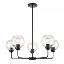 ELK Home CN280526 - Boman 28&#39;&#39; Wide 5-Light Chandelier - Matte Black