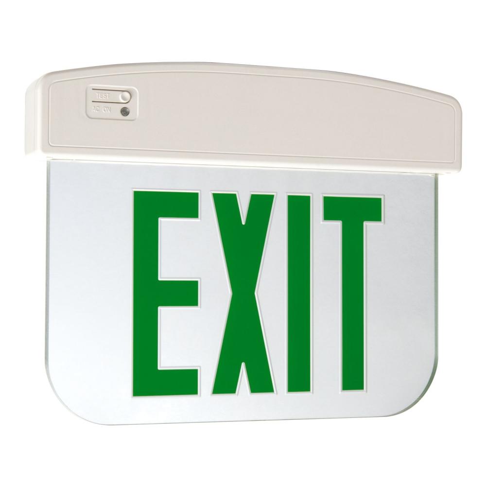 EDGE-LIT,2F,GREEN,WHT,AC ONLY