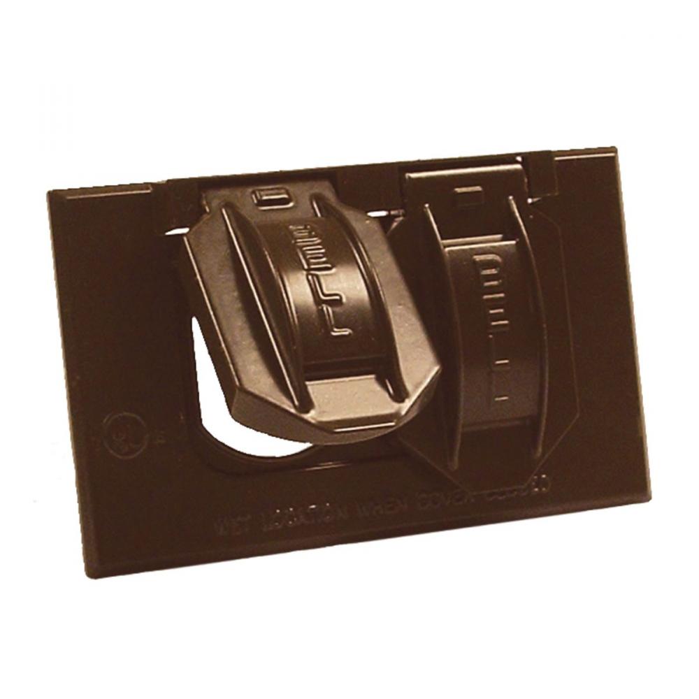 1G HORIZONTAL WP COVER DUPLEX - BRONZE