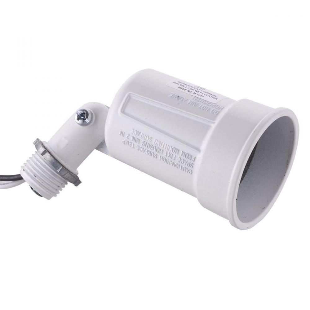 WEATHERPROOF LAMPHOLDER WHITE CARDED