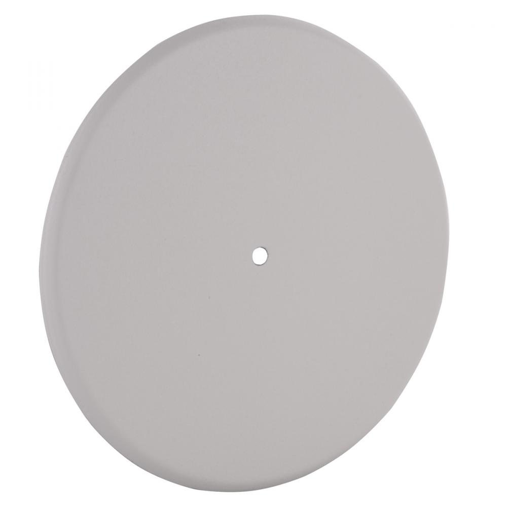 5 IN. ROUND BLANK PLATE W/MT STRAP WHITE