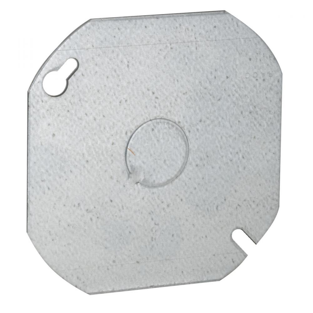 4 ROUND COVER BLANK 3/4 KO IN CENTER
