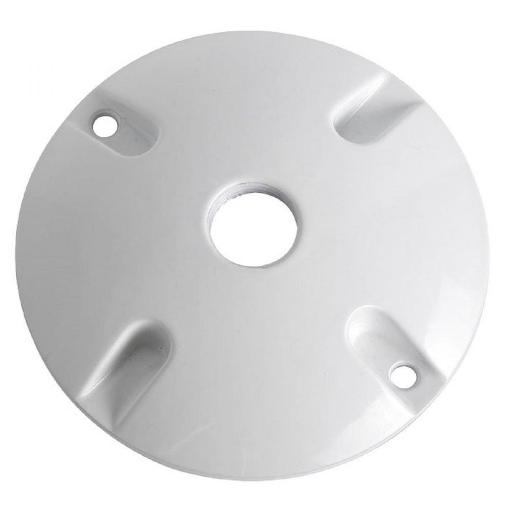 RND WP CLUSTER CVR (1) 1/2 IN. OUTLT WH