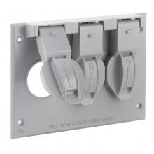 Raco-Taymac-Bell, a Hubbell affiliate 5093-0 - 3G WP COVER BOX MT (3)1.406 DIA - GRAY