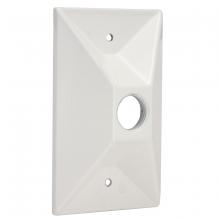 Raco-Taymac-Bell, a Hubbell affiliate 5186-1 - 1G WP CLUSTER CVR (1) 1/2 IN. OUTLET WHT