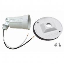 Raco-Taymac-Bell, a Hubbell affiliate 5624-1 - RND WP CLUSTER CVR W/(1) LAMPHOLDER WHT