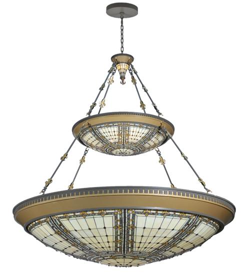 77.5&#34; Wide Fleur-de-lis 2 Tier Inverted Pendant