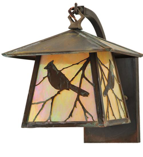 8&#34;W Stillwater Song Bird Curved Arm Wall Sconce