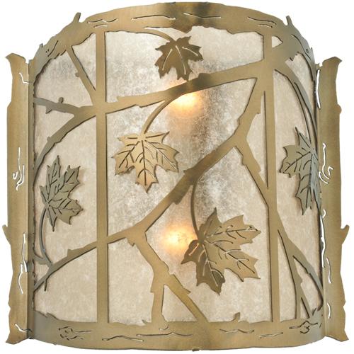 15&#34;W Maple Leaf Wall Sconce