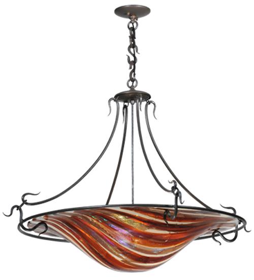 28.5&#34;W Metro Fusion Marina Glass Inverted Pendant