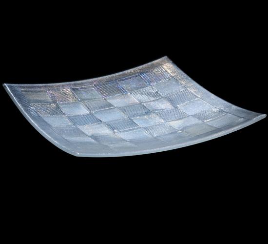 14&#34;Sq Metro Fusion Empire Glass Plate