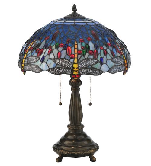 22&#34;H Tiffany Hanginghead Dragonfly Table Lamp