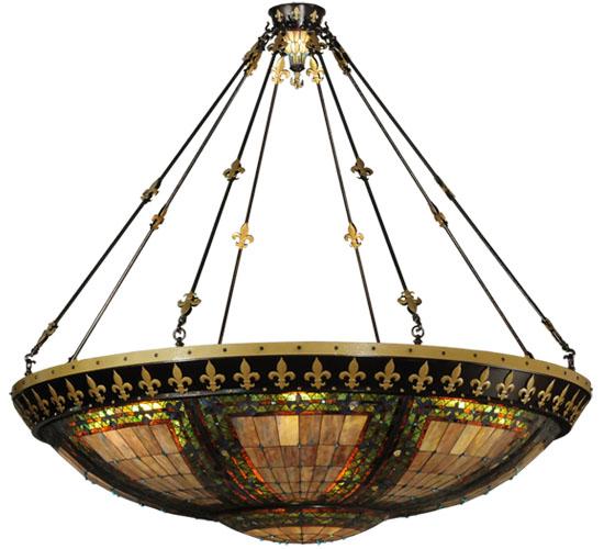 73&#34;W Fleur-de-lis Inverted Pendant
