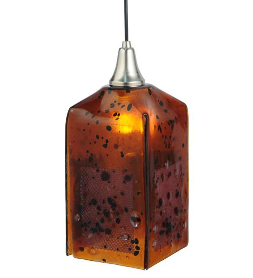 6.5&#34;Sq Metro Fusion The Rock Draped Mini Pendant