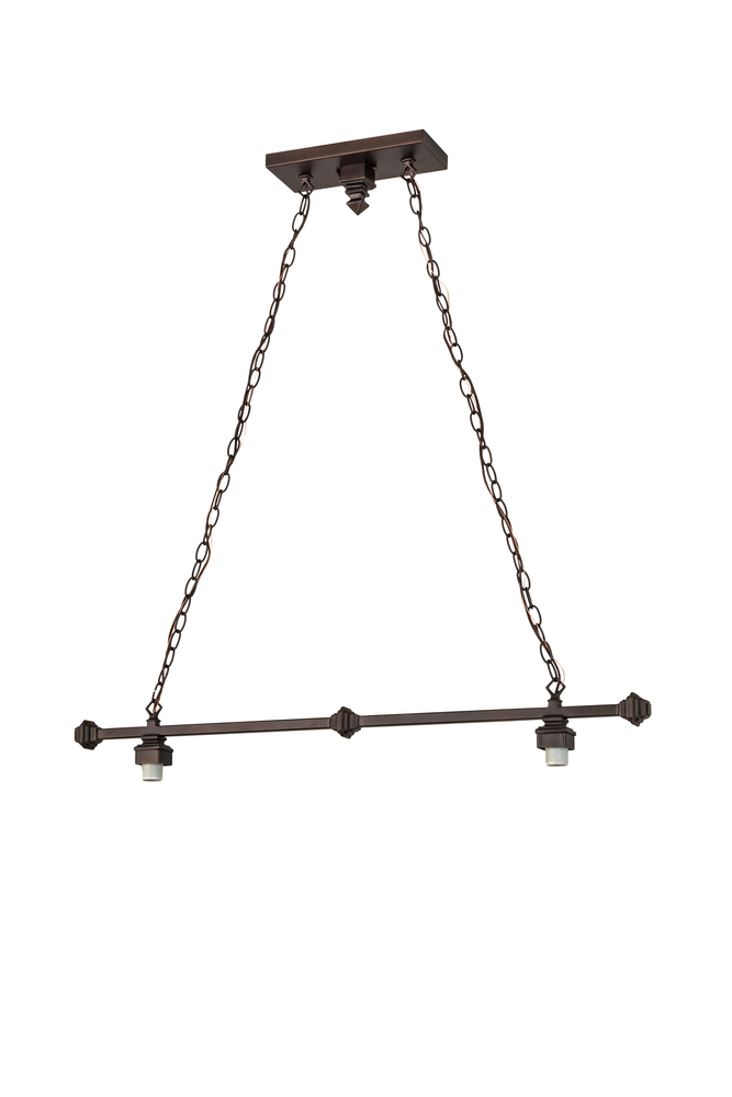 38&#34; Long Mahogany Bronze 2 LT Pendant Hardware