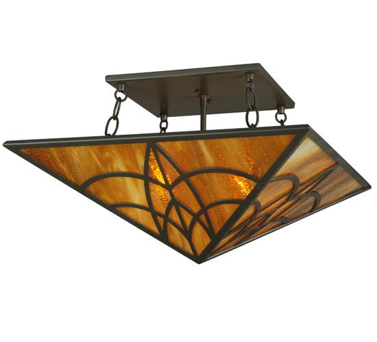 19&#34; Square Scottsdale Mission Semi-Flushmount