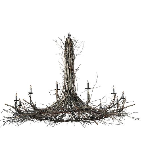132&#34; Wide Twigs 12 Light Chandelier