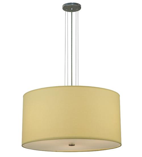 24&#34;W Cilindro Beige Textrene Pendant