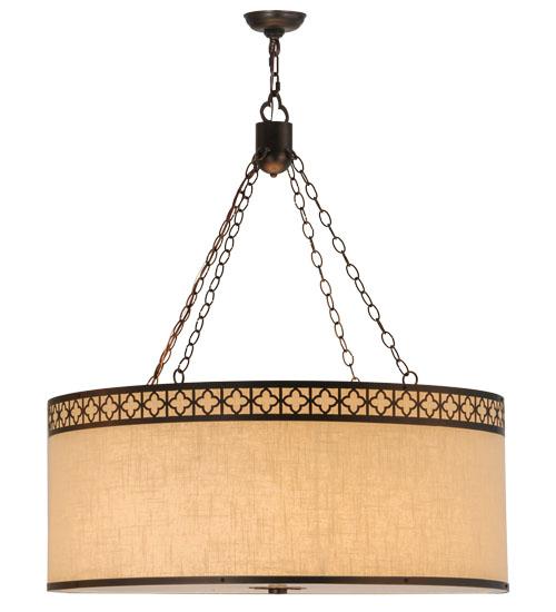 36&#34;W Cilindro Quatrefoil Textrene Pendant