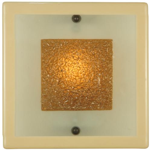 12&#34;Sq Metro Fusion Bullion Glass Wall Sconce