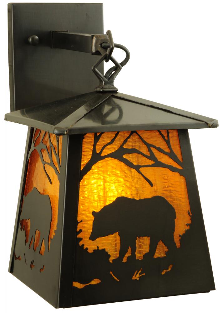 7.25&#34;W Stillwater Grizzly Bear Wall Sconce