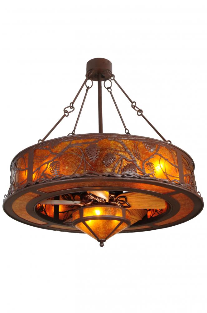 44&#34; Wide Whispering Pines W/ Fan Light Chandel-Air
