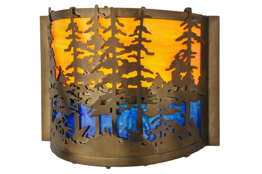 12&#34; Wide Tall Pines Wall Sconce