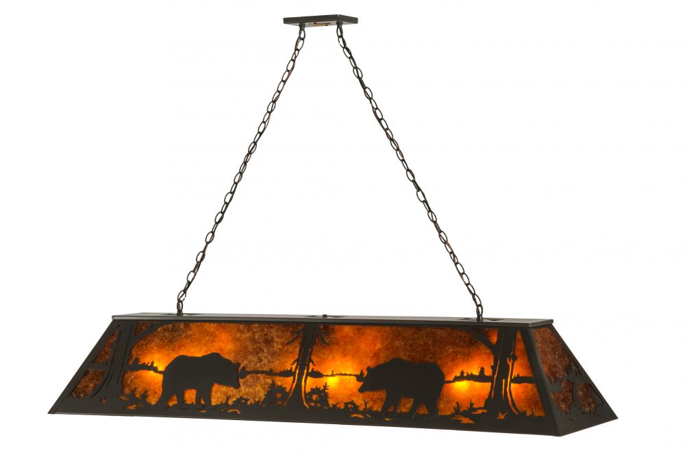 60&#34; Long Bear at Lake Oblong Pendant