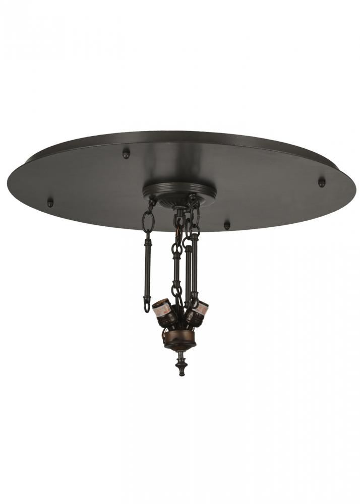 24&#34;W Timeless Bronze 3 LT Flushmount Hardware