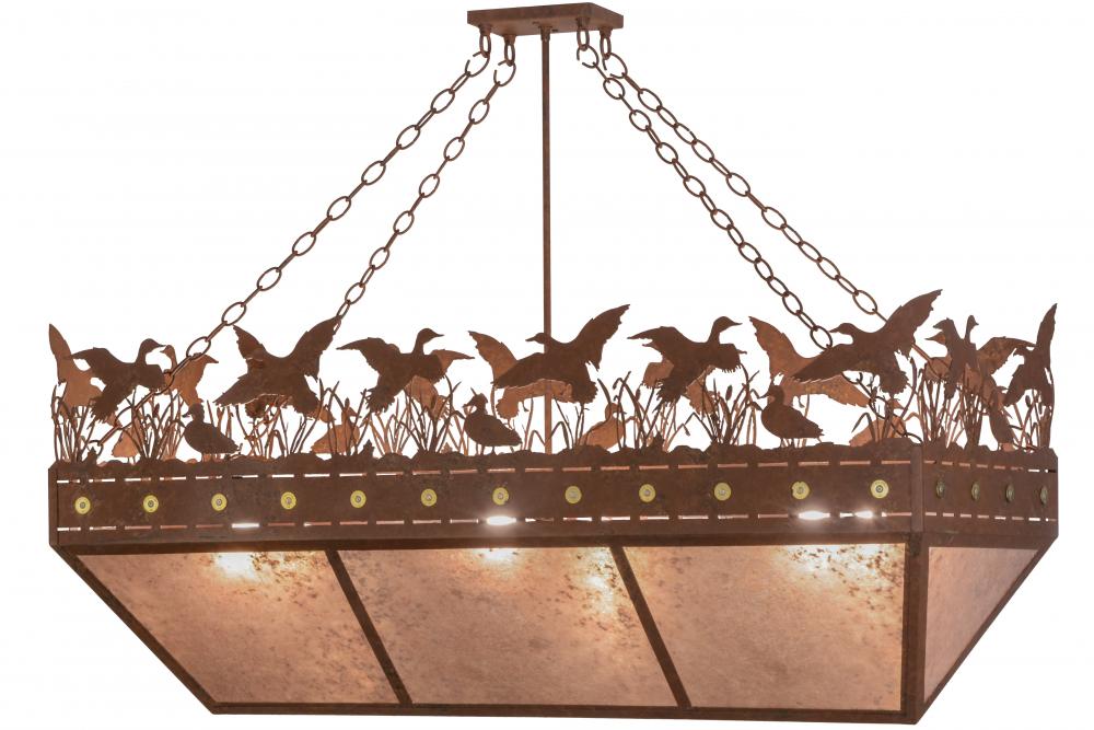 48&#34;L Ducks in Flight Oblong Inverted Pendant