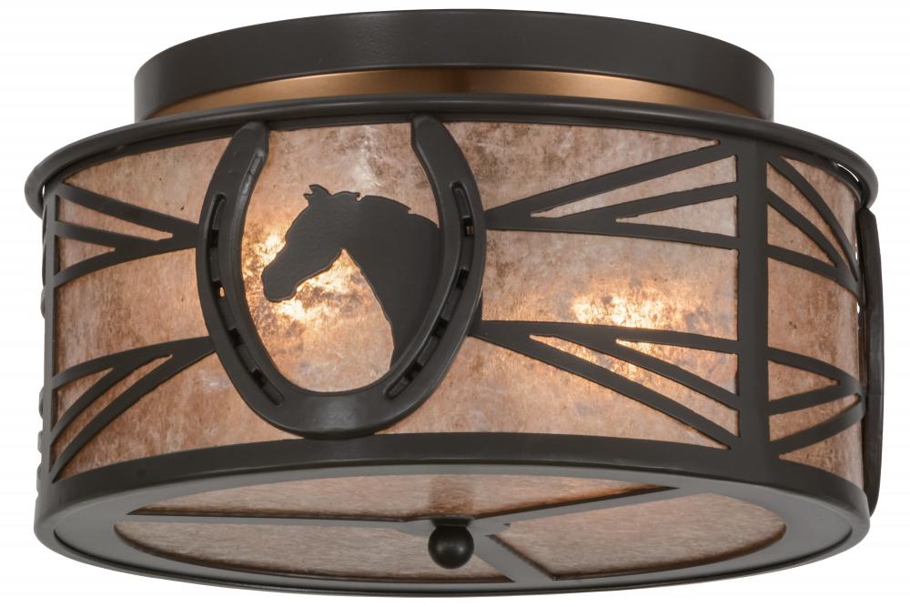 14.5&#34;W Horseshoe Flushmount