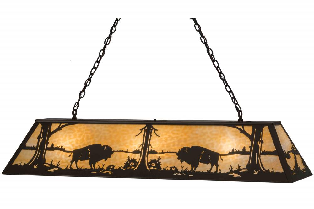 60&#34; Long Buffalo at Lake Oblong Pendant