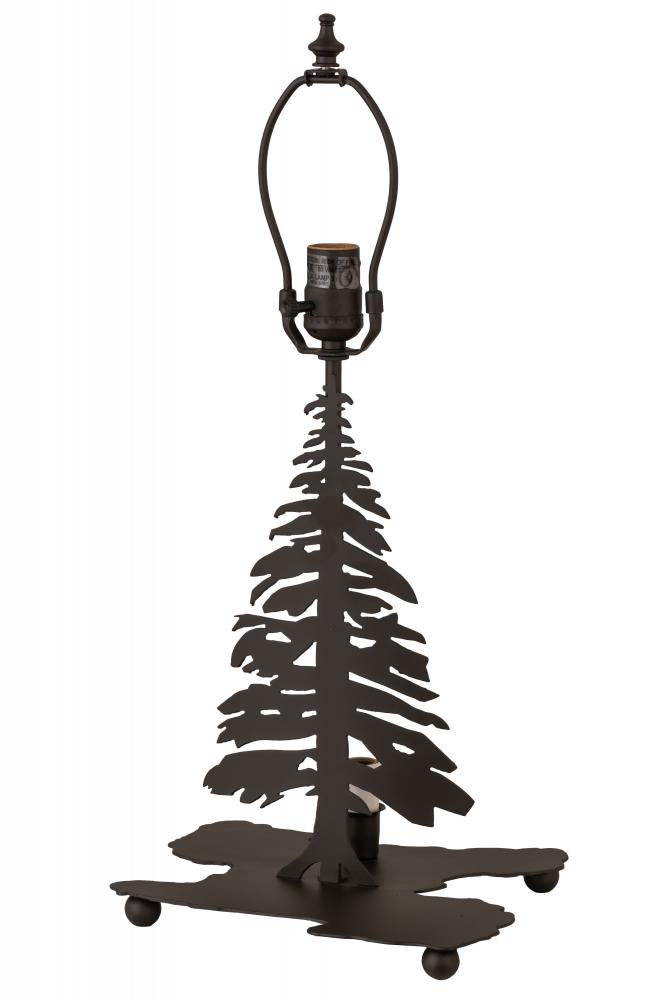14&#34;H Tall Pines W/Lighted Base Table Base