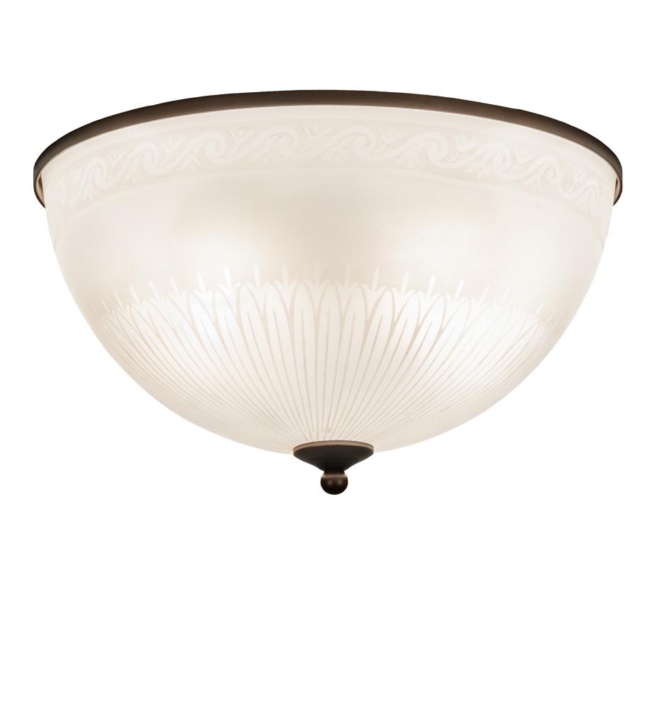 18&#34; Wide Ovum Aquinum Flushmount