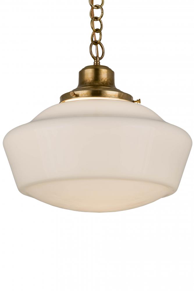 16&#34;W Revival Schoolhouse W/Traditional Globe Pendant