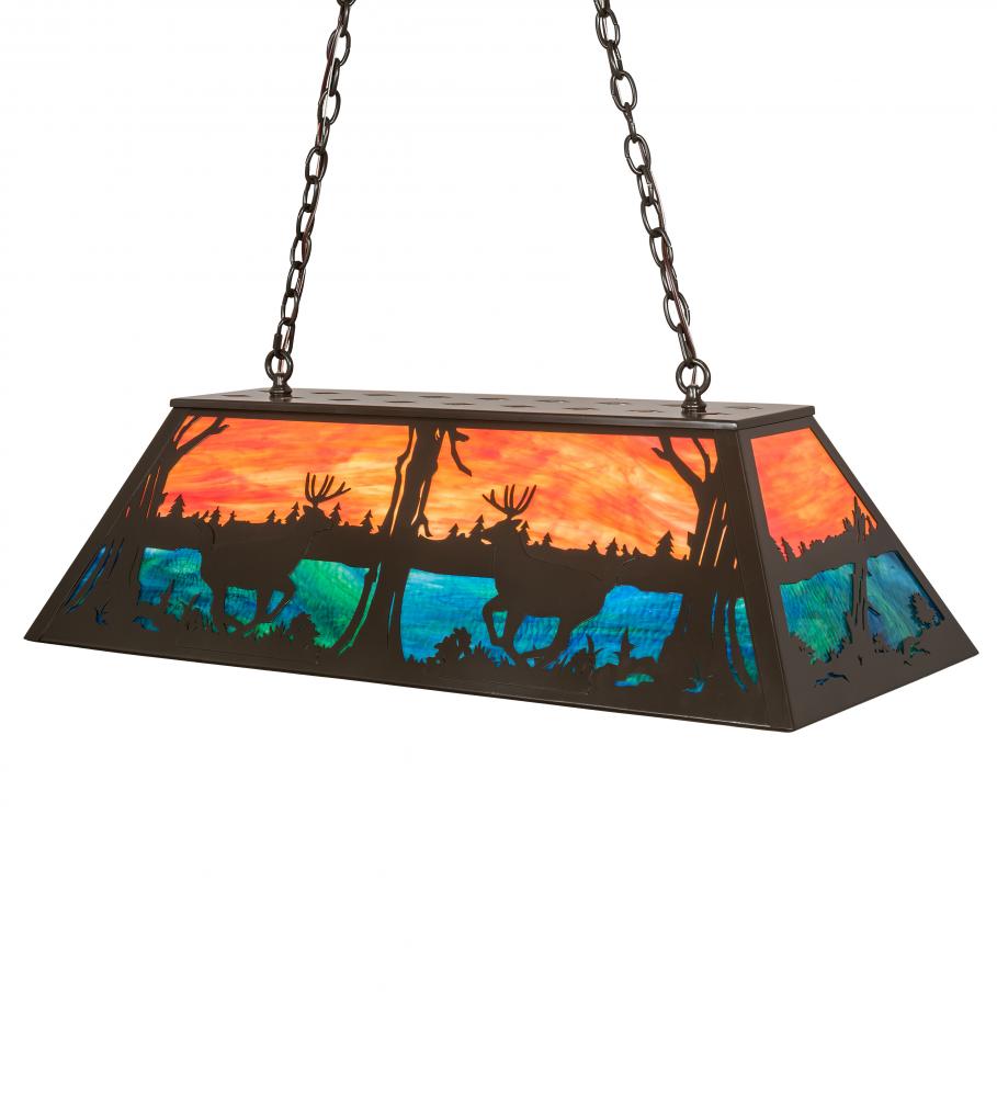40&#34; Long Deer at Lake Oblong Pendant