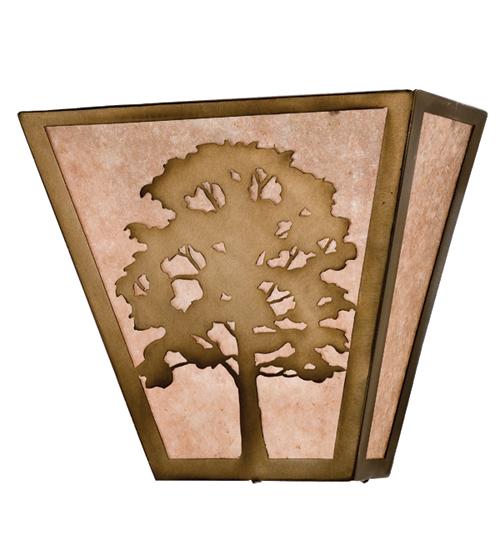 13&#34;W Oak Tree Wall Sconce
