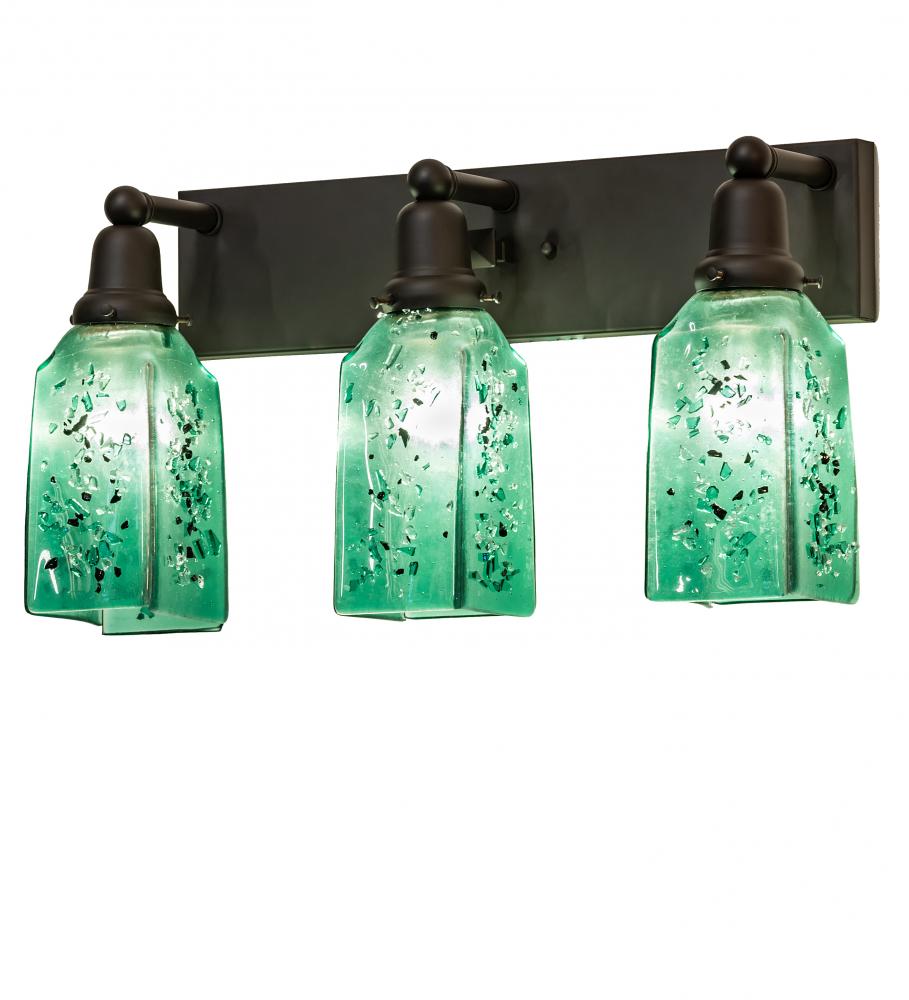 24&#34; Wide Metro Fusion Seaglass 3 Light Draped Vanity Light