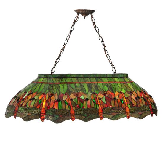 40&#34;L Tiffany Hanginghead Dragonfly Oblong Pendant