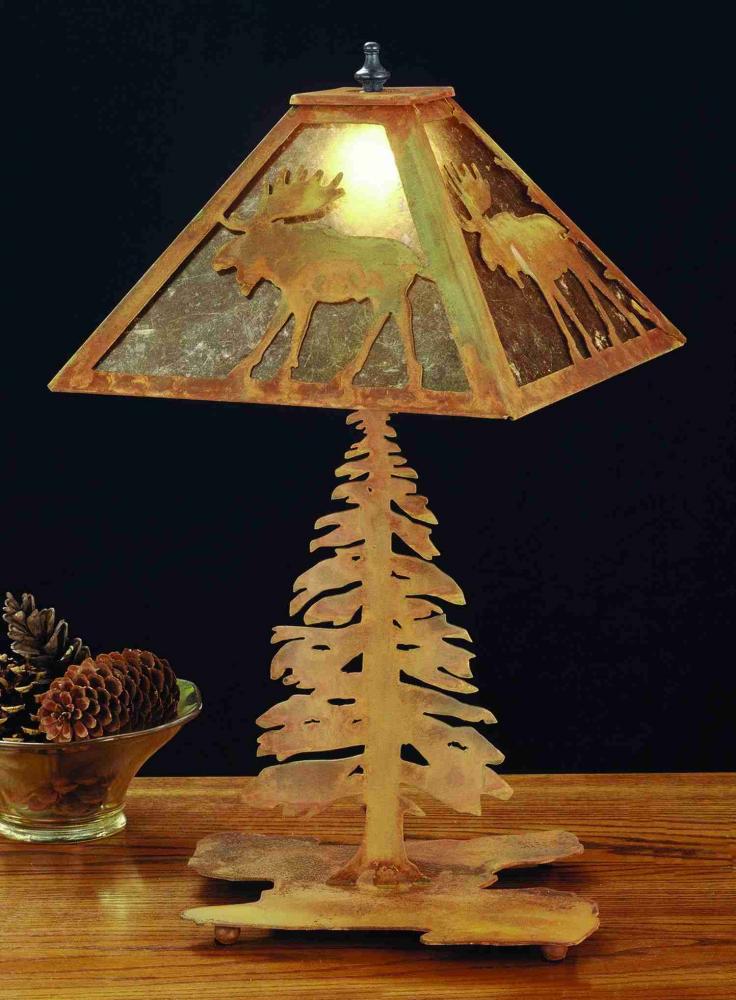 21&#34;H Lone Moose Table Lamp