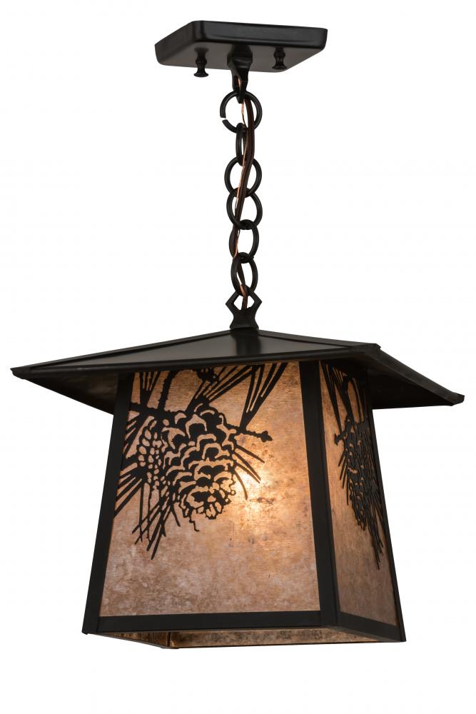 12&#34;Sq Stillwater Winter Pine Pendant