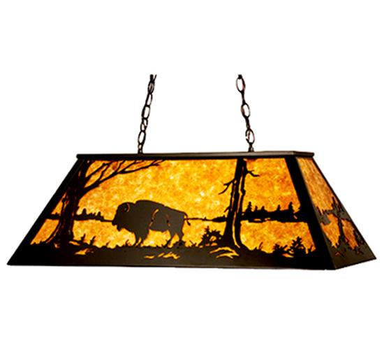 48&#34;L Buffalo Oblong Pendant