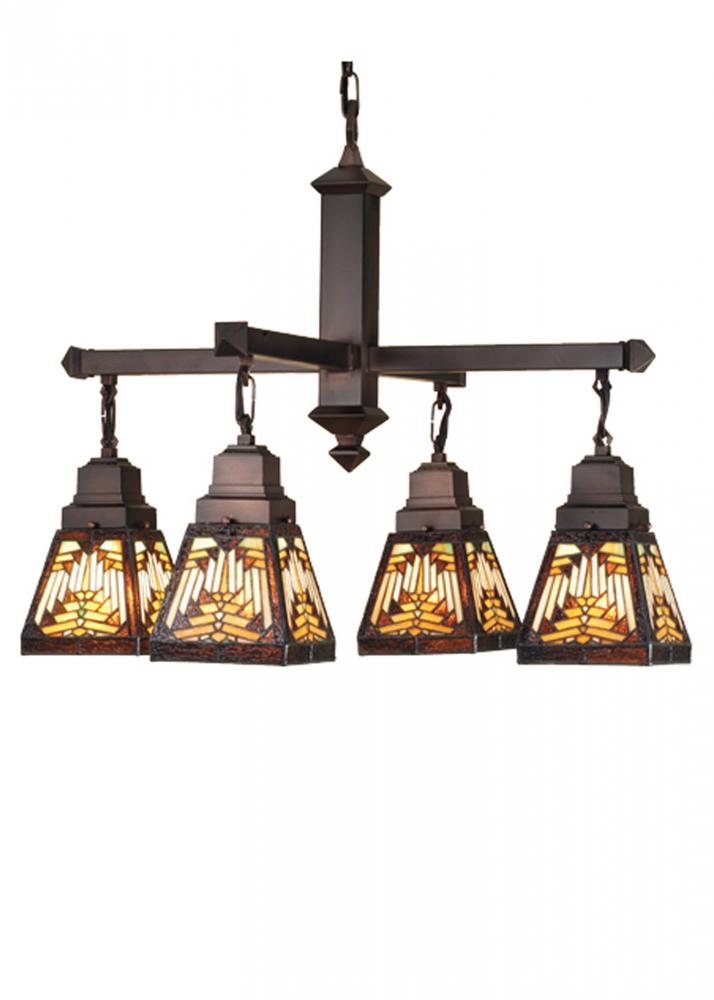 26&#34;W NUEVO Mission 4 LT Chandelier