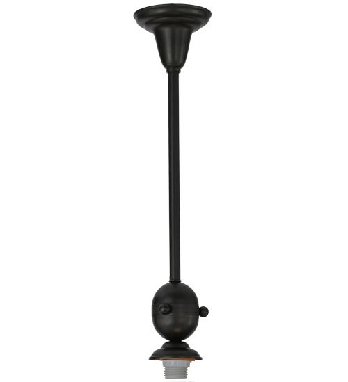 5&#34;W Revival Craftsman Brown on Brass Deco Ball Pendant Hardware
